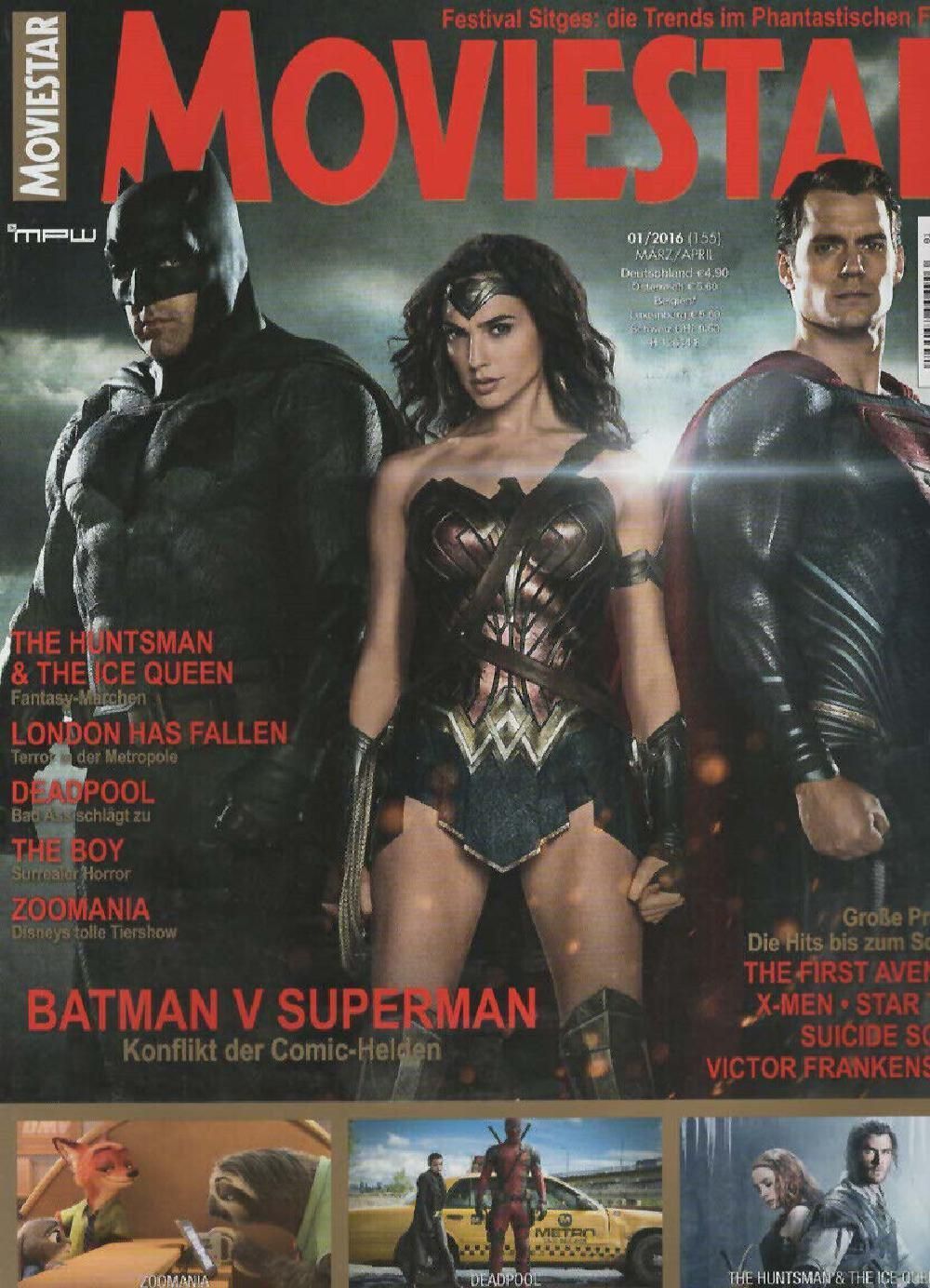 Moviestar Magazin Deutschland 2016 #155 Gal Gadot Batman SuperMan