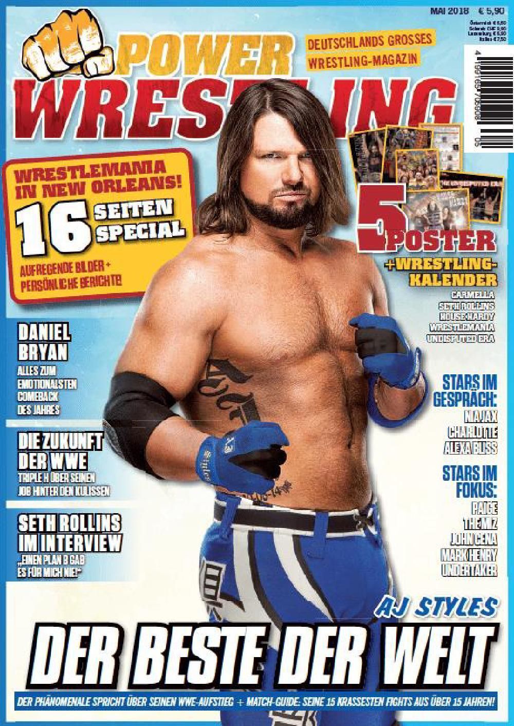 Power Wrestling Magazin Deutschland 2018-05 AJ Styles