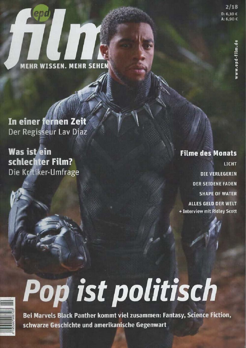 EPD Film Magazin Deutschland 2018-02 Chadwick Boseman