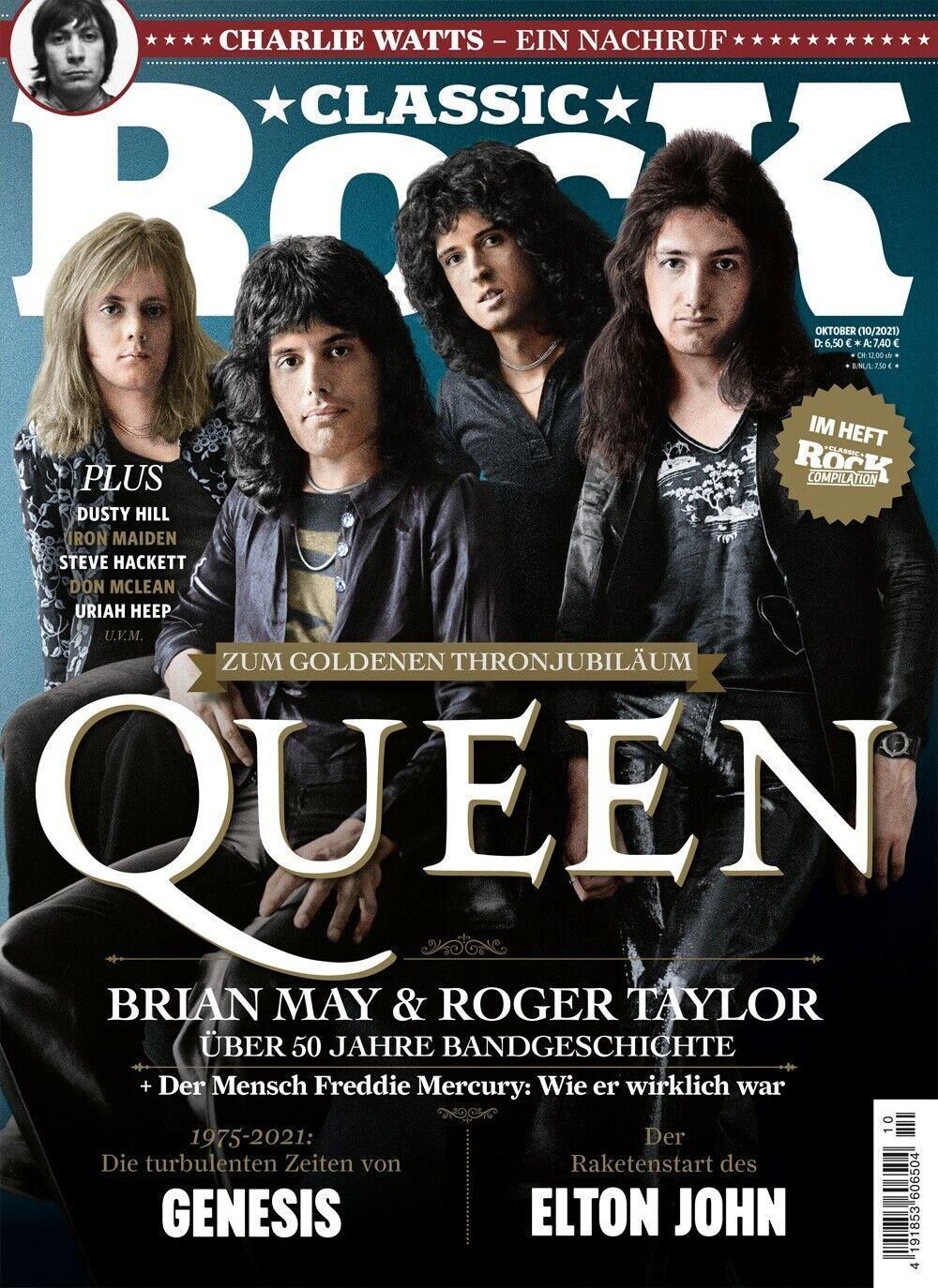 Classic Rock Magazin Deutschland 2021-10 Queen Brian May Roger Taylor Elton John #103