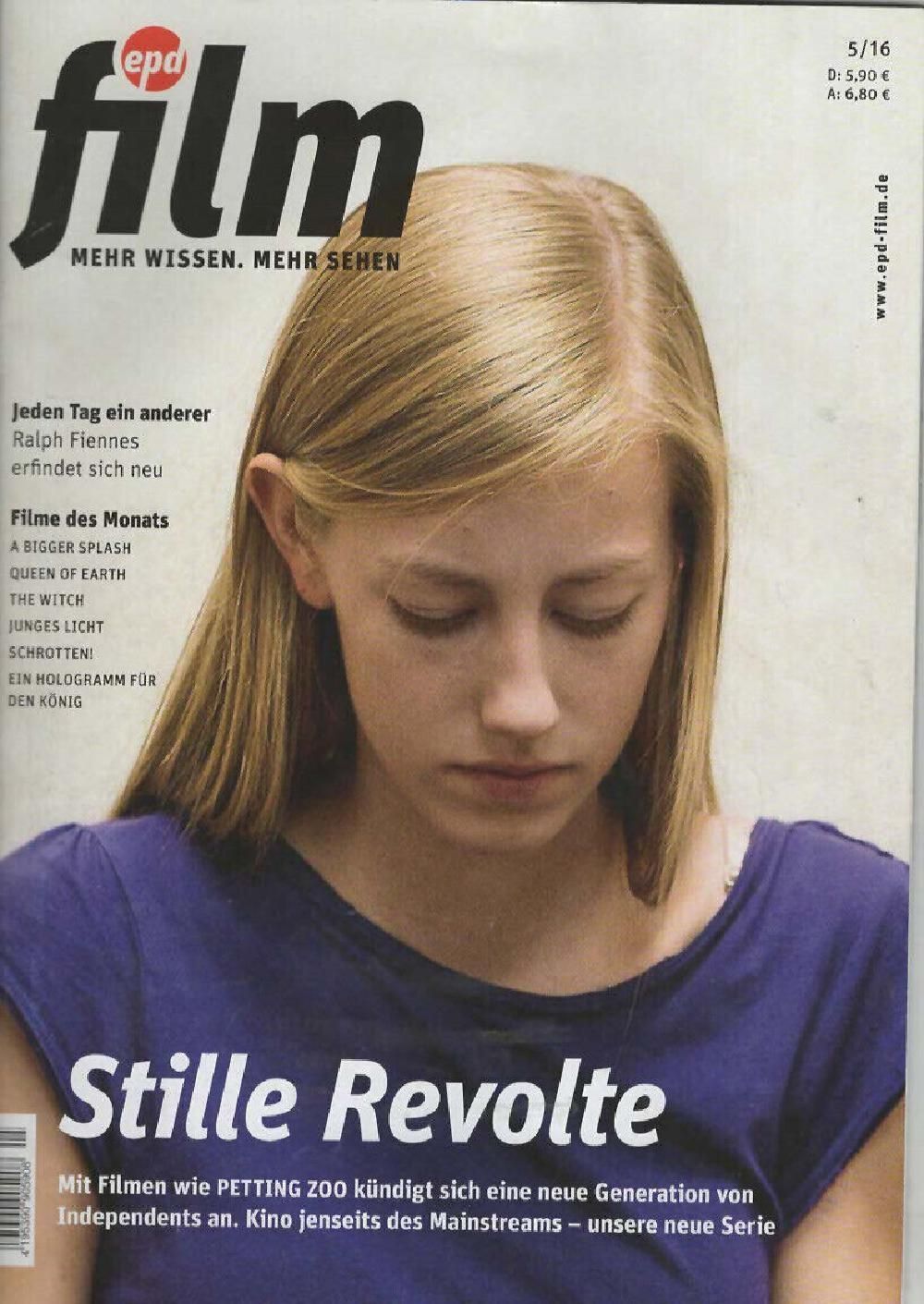 EPD Film Magazin Deutschland 2016-05 Devon Keller Ralph Fiennes