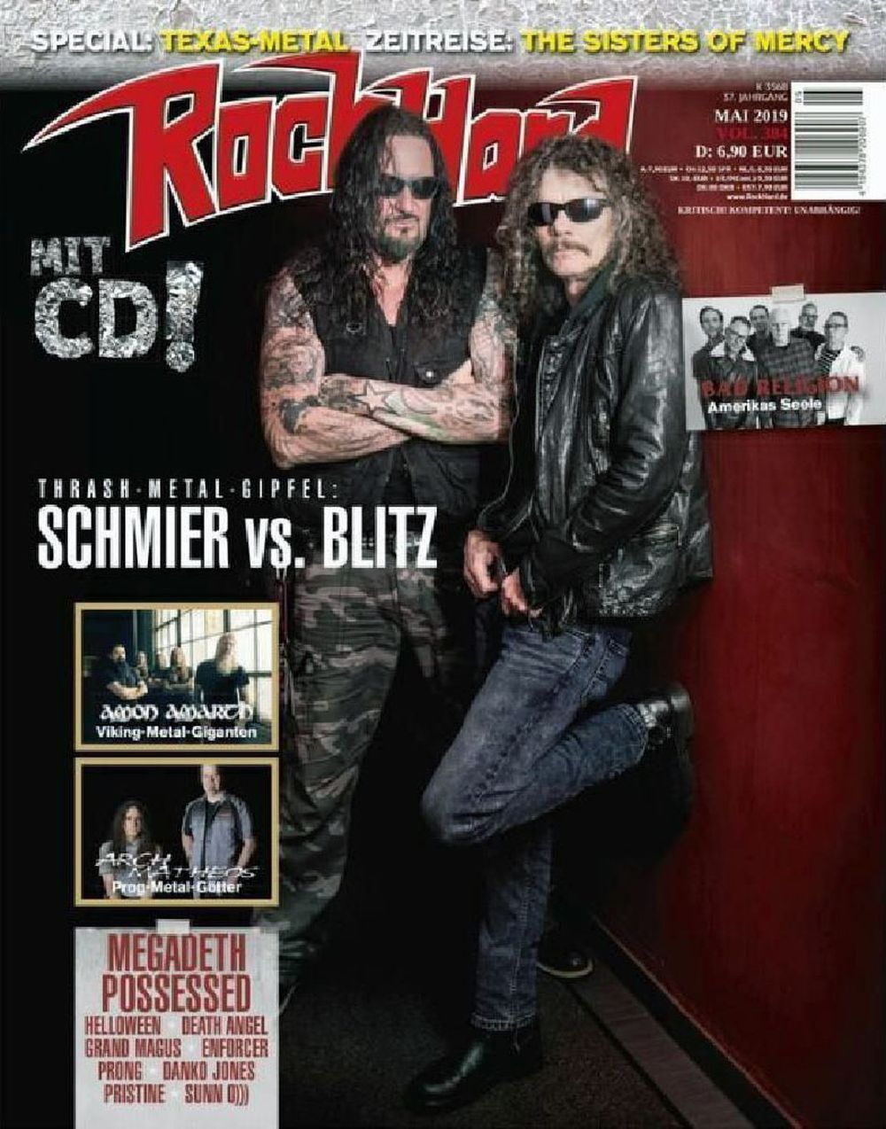 Rock Hard Magazin Deutschland 2019 #384 Schmier Vs. Blitz