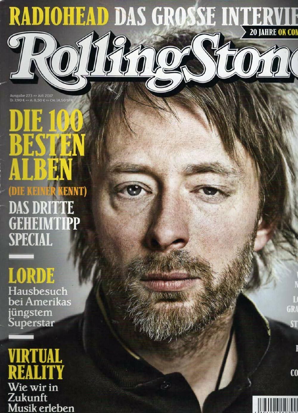 Rolling Stone Magazin Deutschland 2017-07 Radiohead Thom Yorke Lorde Prince