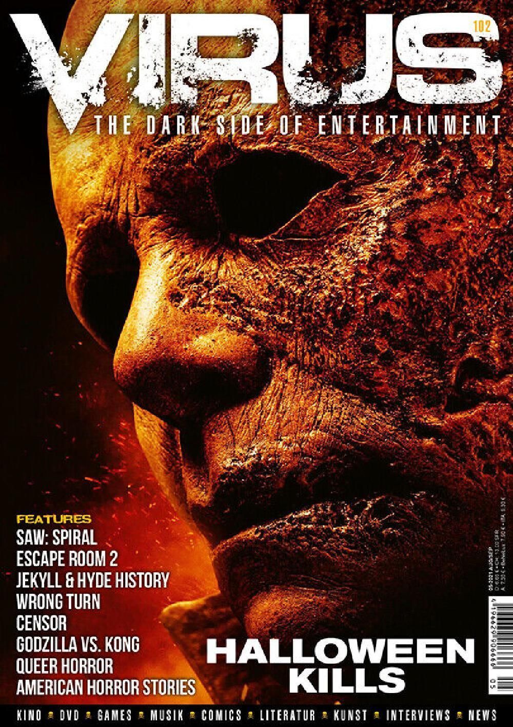 Virus Magazin Deutschland 2021 #102 Halloween Saw Spiral Escape Room Wrong Turn Michael Myers