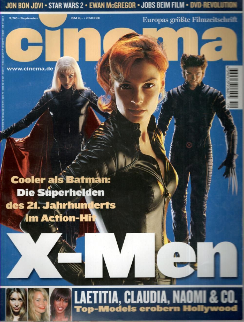 Cinema Magazin Deutschland 2000-09 Anna Paquin Rebecca Romijn Hugh Jackman