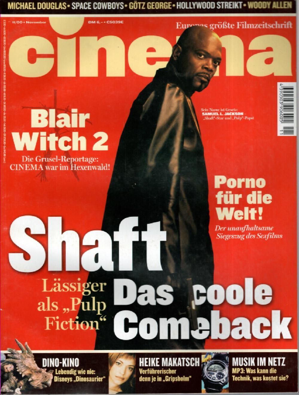 Cinema Magazin Deutschland 2000-11 Samuel L. Jackson
