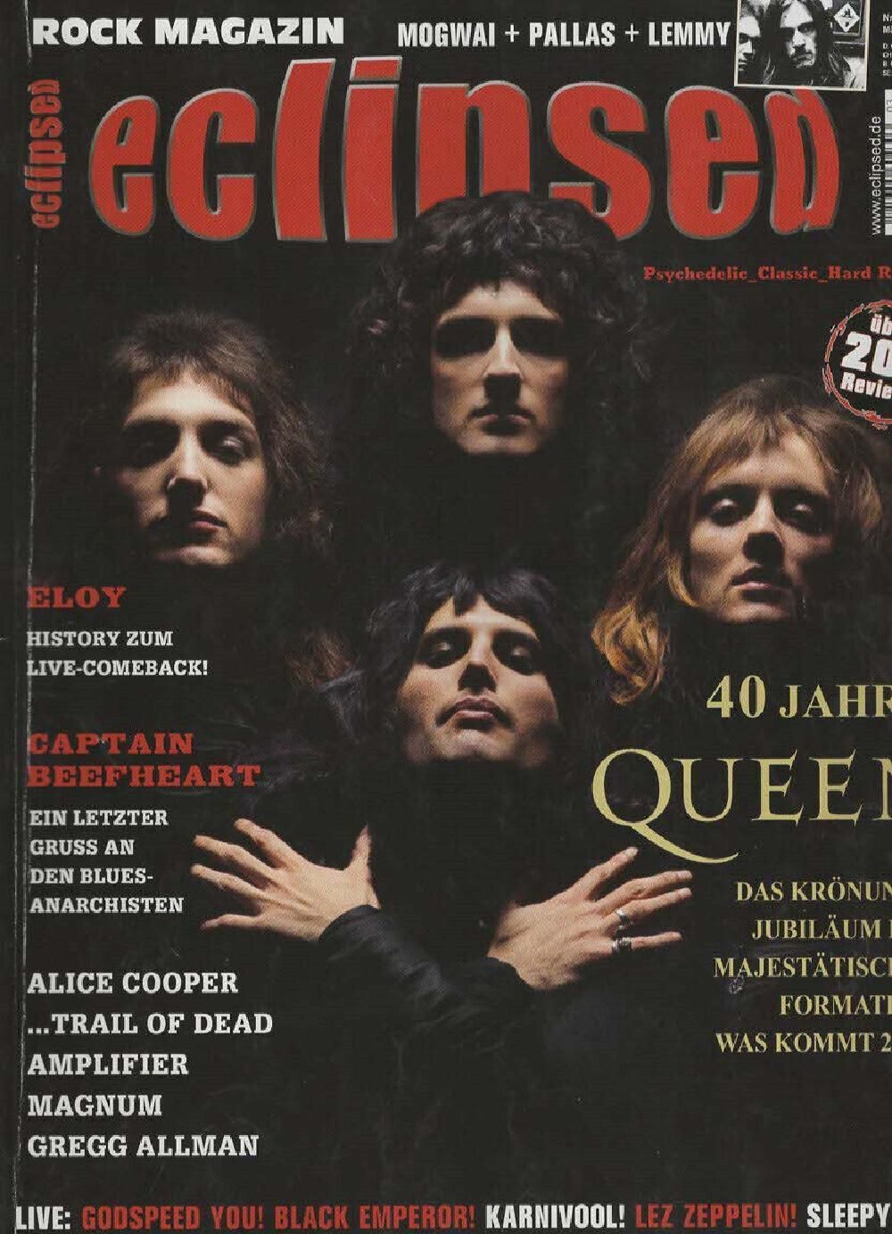Eclipsed Magazin Deutschland 2011 #128 Queen Eloy Motörhead And You Will Know Us By The Trail Of Dead