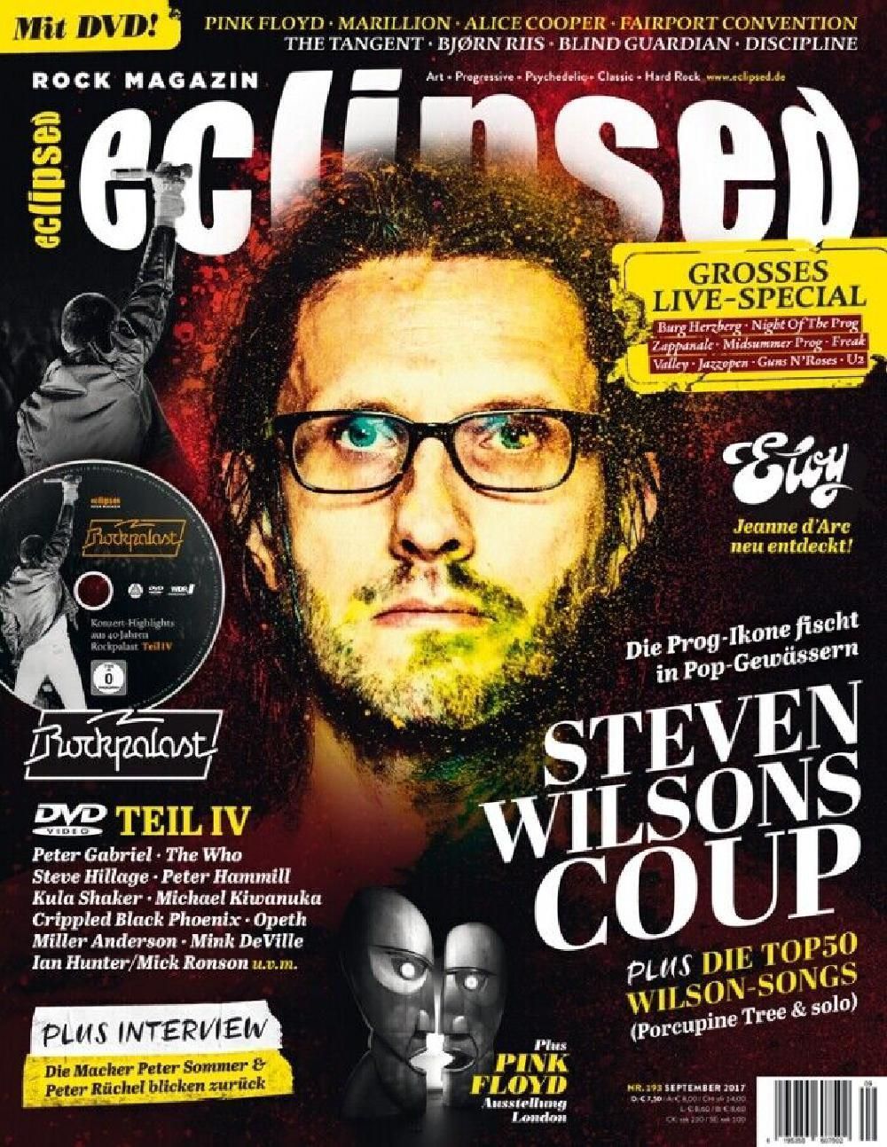 Eclipsed Magazin Deutschland 2017 #193 Steven Wilson Fairport Convention Eloy The Dream Syndicate