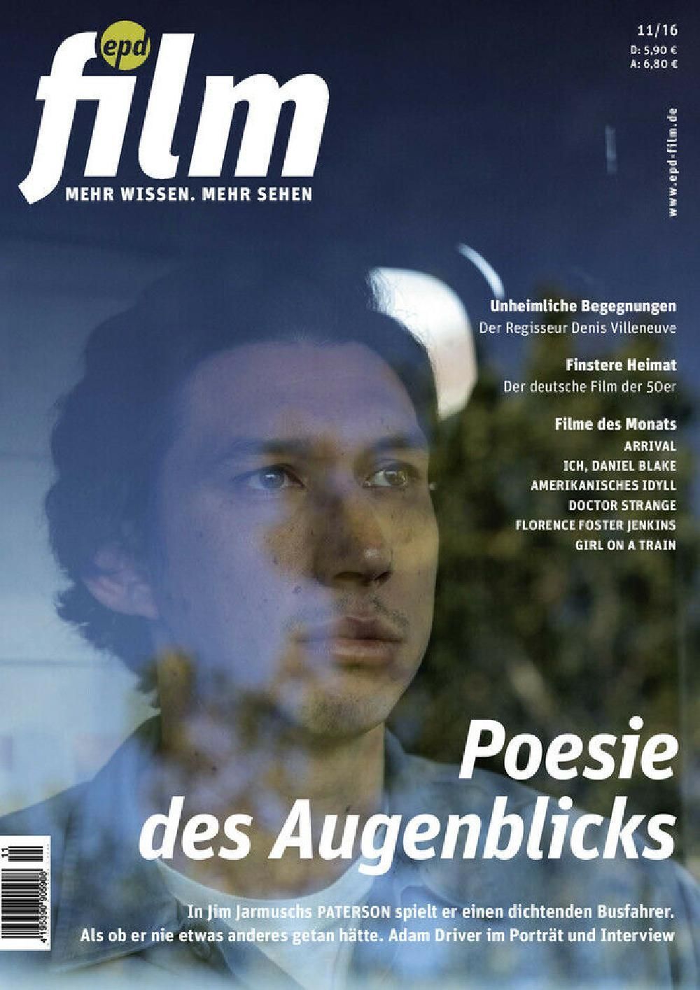 EPD Film Magazin Deutschland 2016-11 Adam Driver