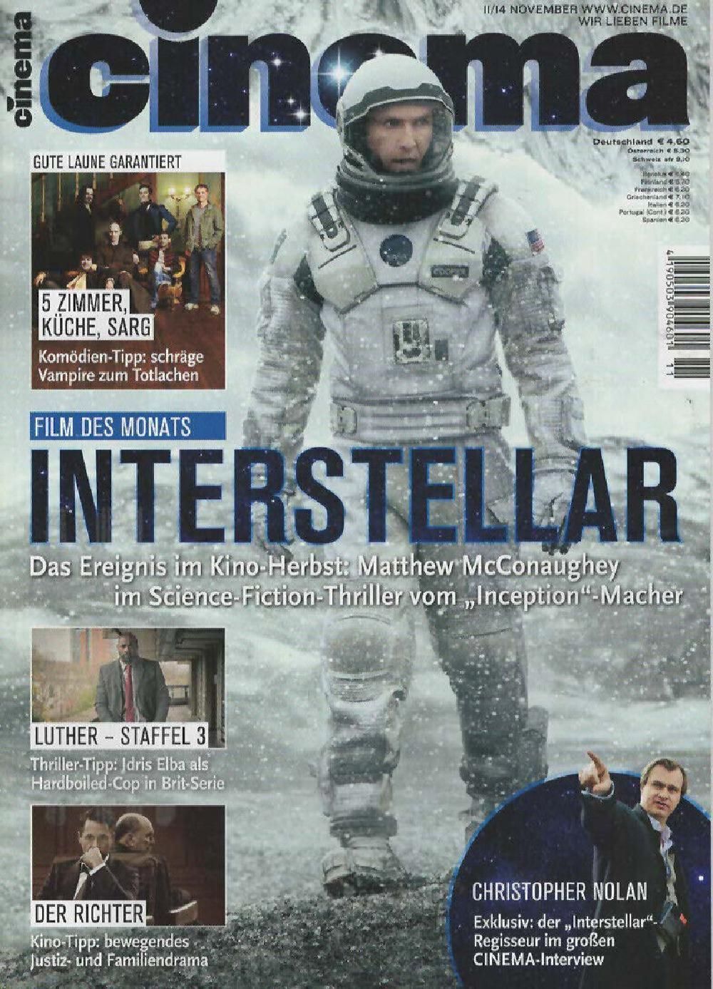 Cinema Magazin Deutschland 2014-11 Matthew McConaughey Idris Elba