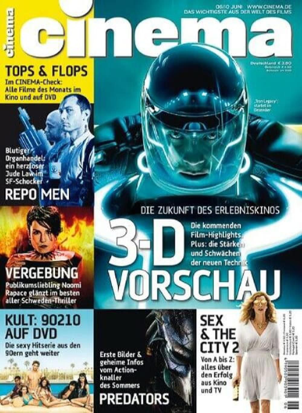Cinema Magazin Deutschland 2010-06 Jeff Bridges Garrett Hedlund Bruce Boxleitner