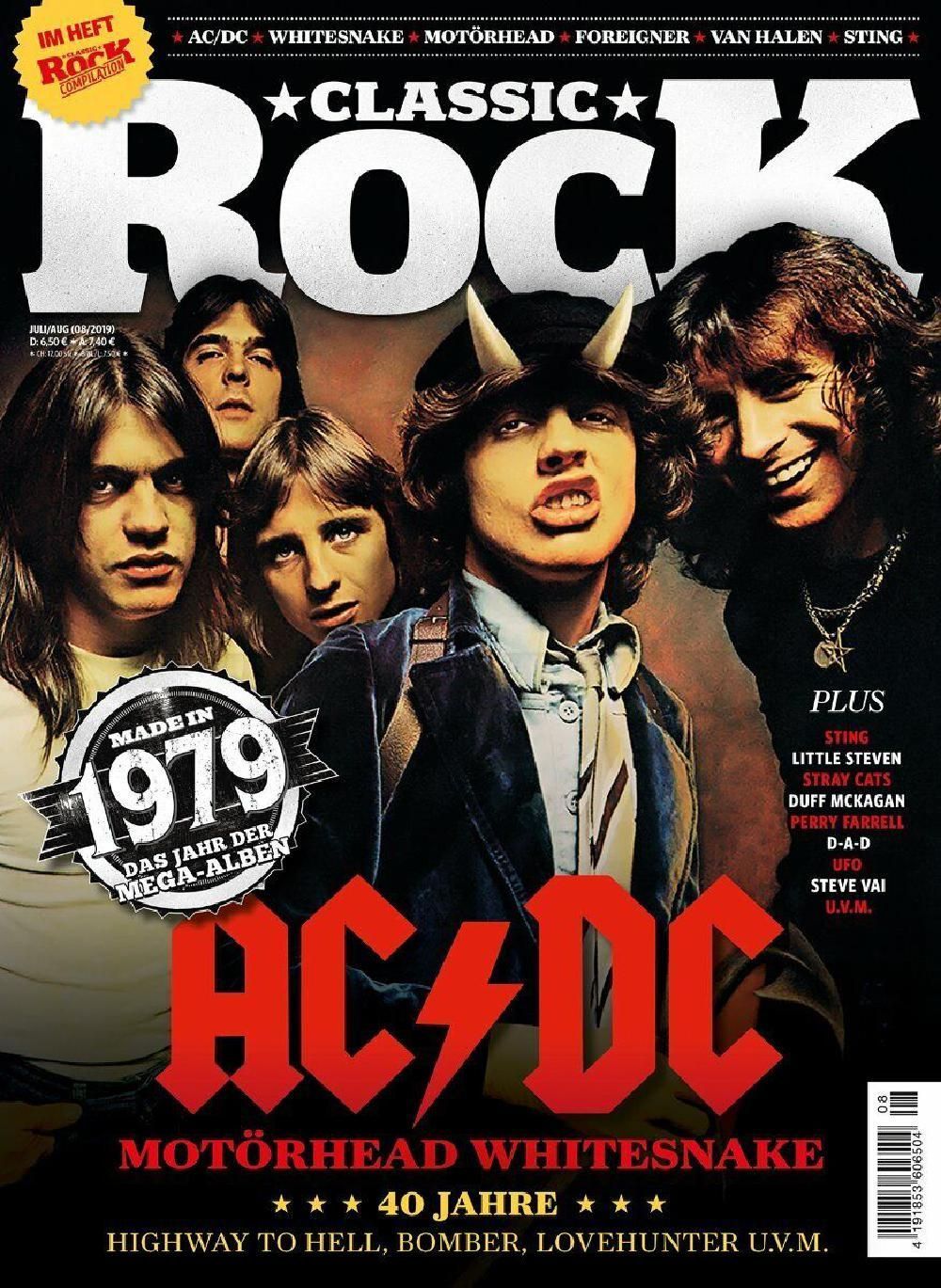 Classic Rock Magazin Deutschland 2019 #82 AC/DC Motörhead Whitesnake Stray Cats Little Steven
