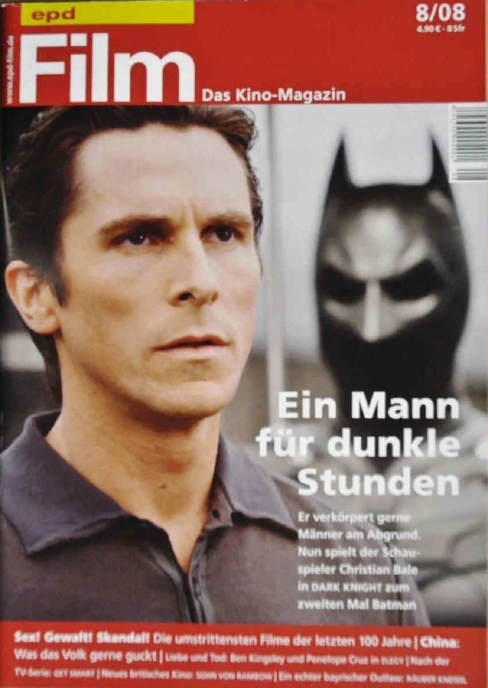 EPD Film Magazin Deutschland 2008-08 Christian Bale Batman