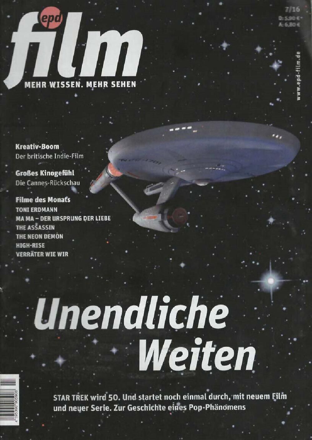 EPD Film Magazin Deutschland 2016-07 Star Trek