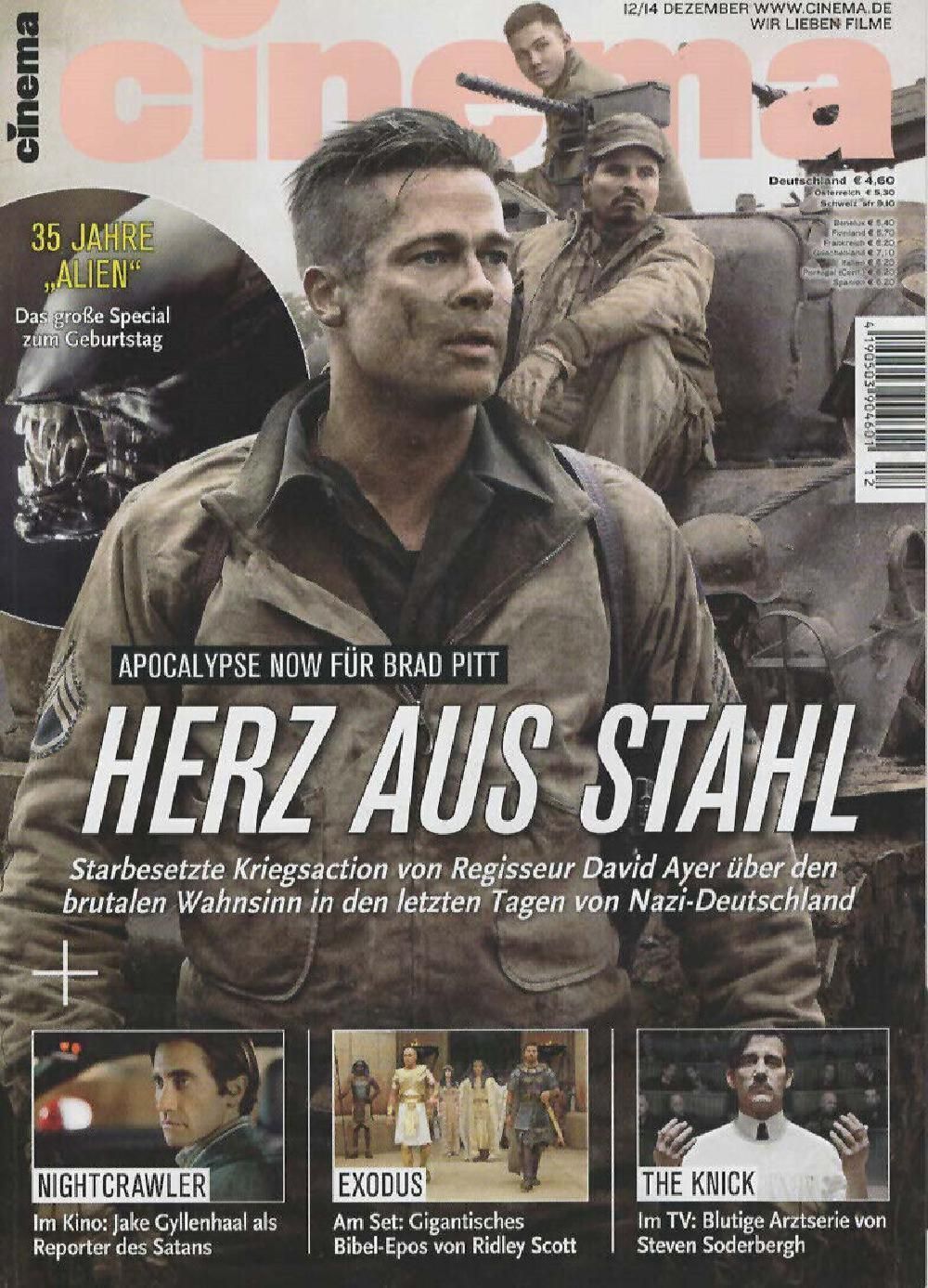 Cinema Magazin Deutschland 2014-12 Brad Pitt Jake Gyllenhaal
