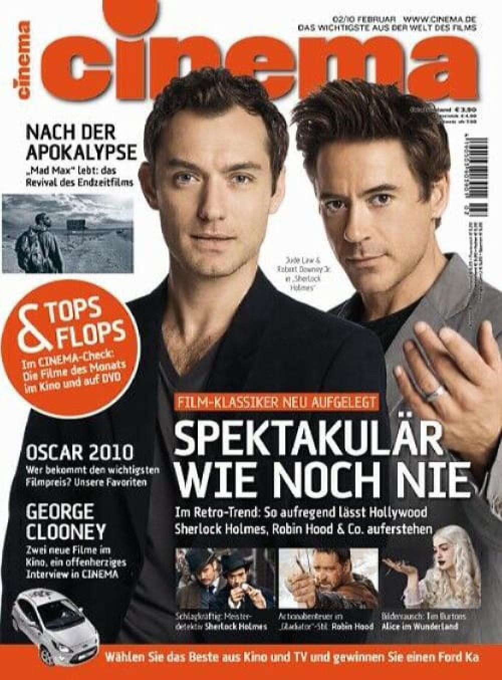Cinema Magazin Deutschland 2010-02 Jude Law Robert Downey Jr.