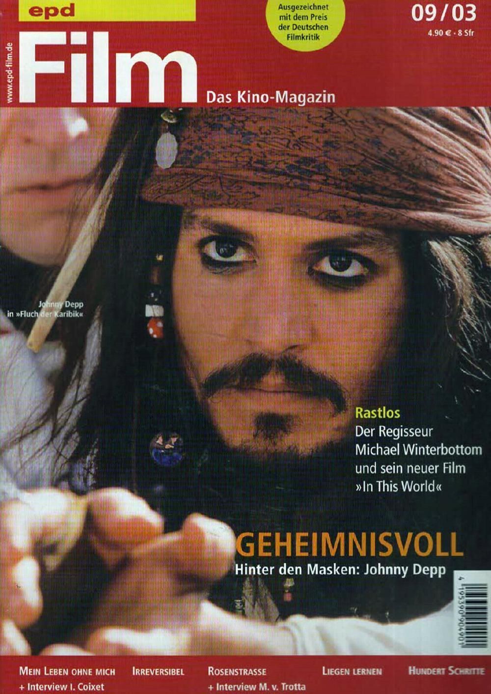 EPD Film Magazin Deutschland 2003-09 Johnny Depp