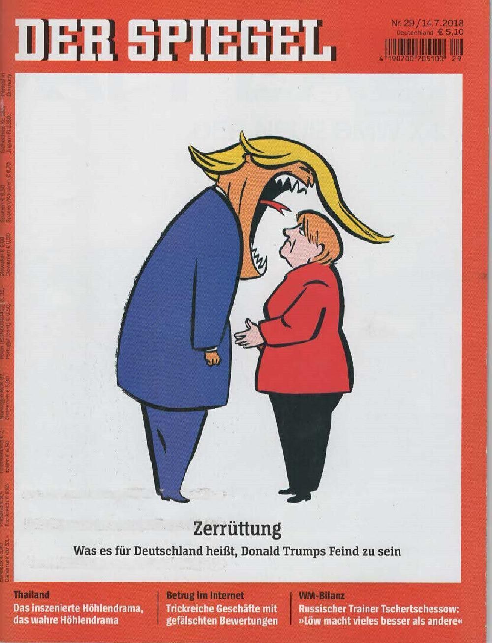 Der Spiegel Magazin Deutschland 2018-29 Donald Trump Angela Merkel
