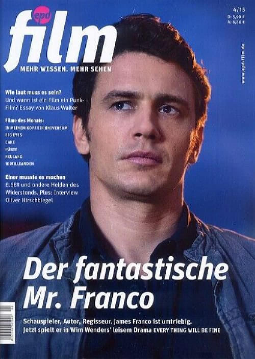 EPD Film Magazin Deutschland 2015-04 James Franco