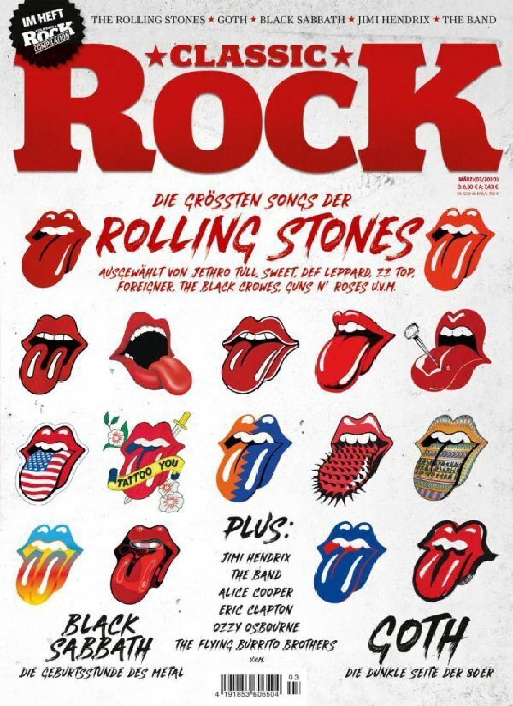 Classic Rock Magazin Deutschland 2020 #88 Rolling Stones Black Sabbath