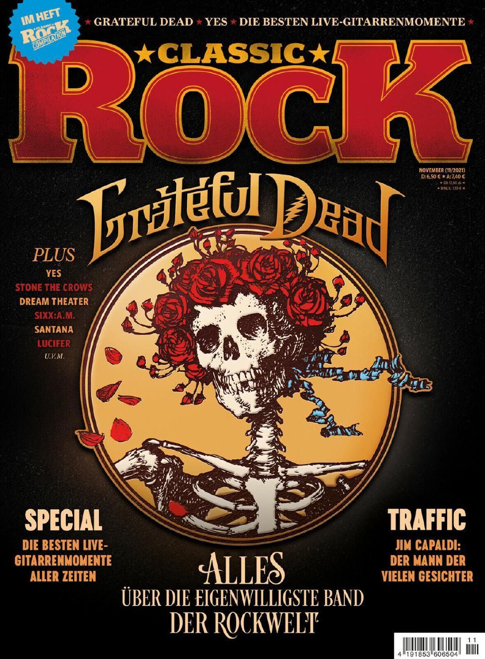 Classic Rock Magazin Deutschland 2021-11 Grateful Dead Traffic Yes Dream Theater #104