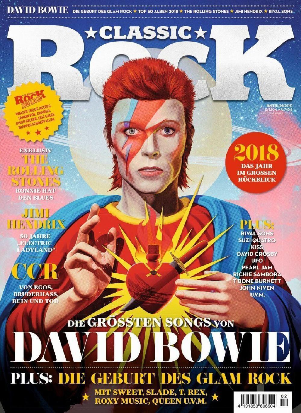Classic Rock Magazin Deutschland 2019-01 David Bowie CCR Rolling Stones Jimi Hendrix Creedence Clearwater Revival
