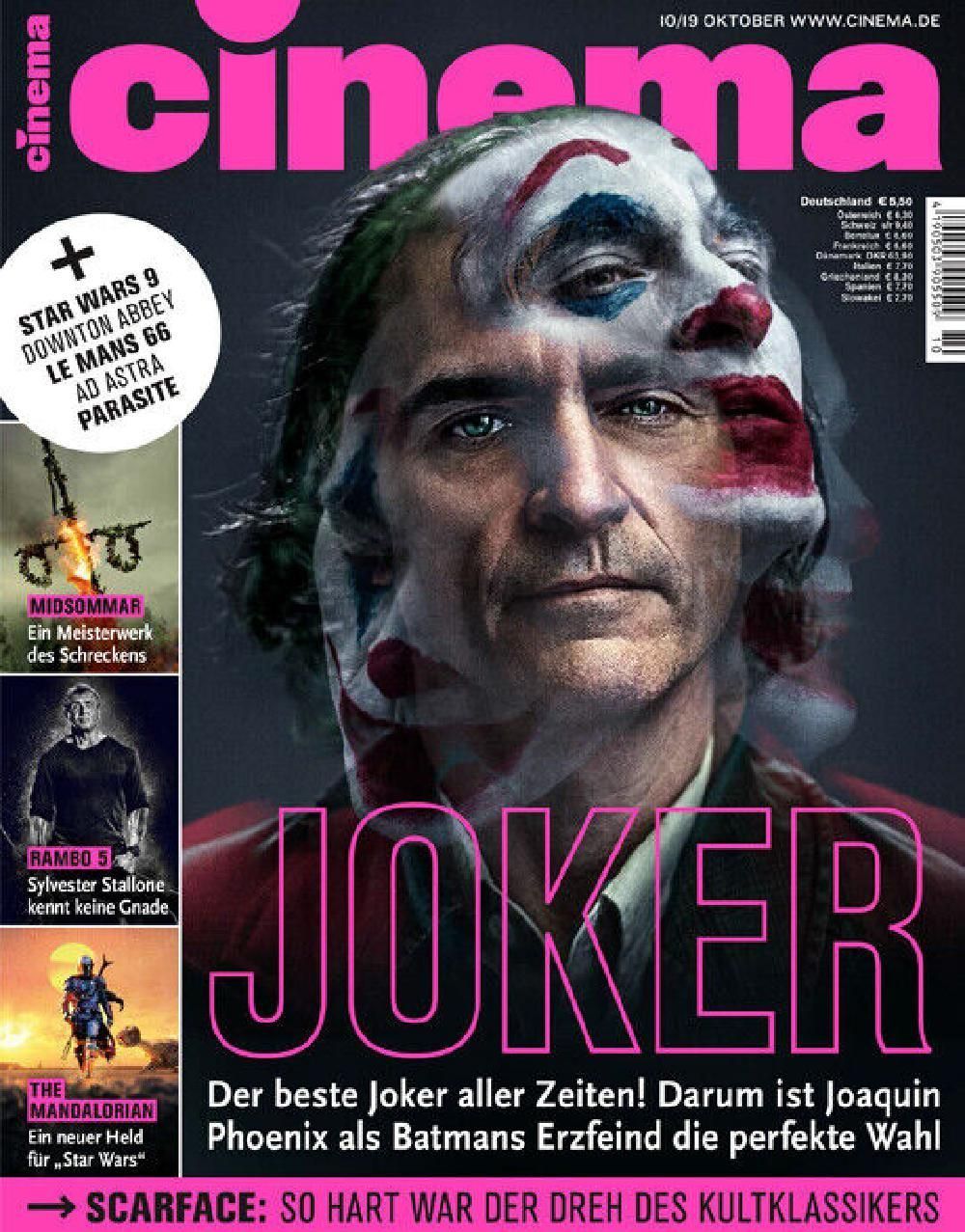 Cinema Magazin Deutschland 2019-10 Joaquin Phoenix Joker Sylvester Stallone