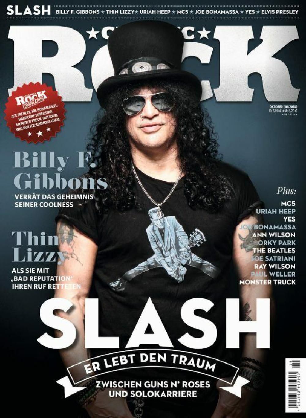 Classic Rock Magazin Deutschland 2018-10 Slash Thin Lizzy MC5 Uriah Heep Joe Bonamassa #74