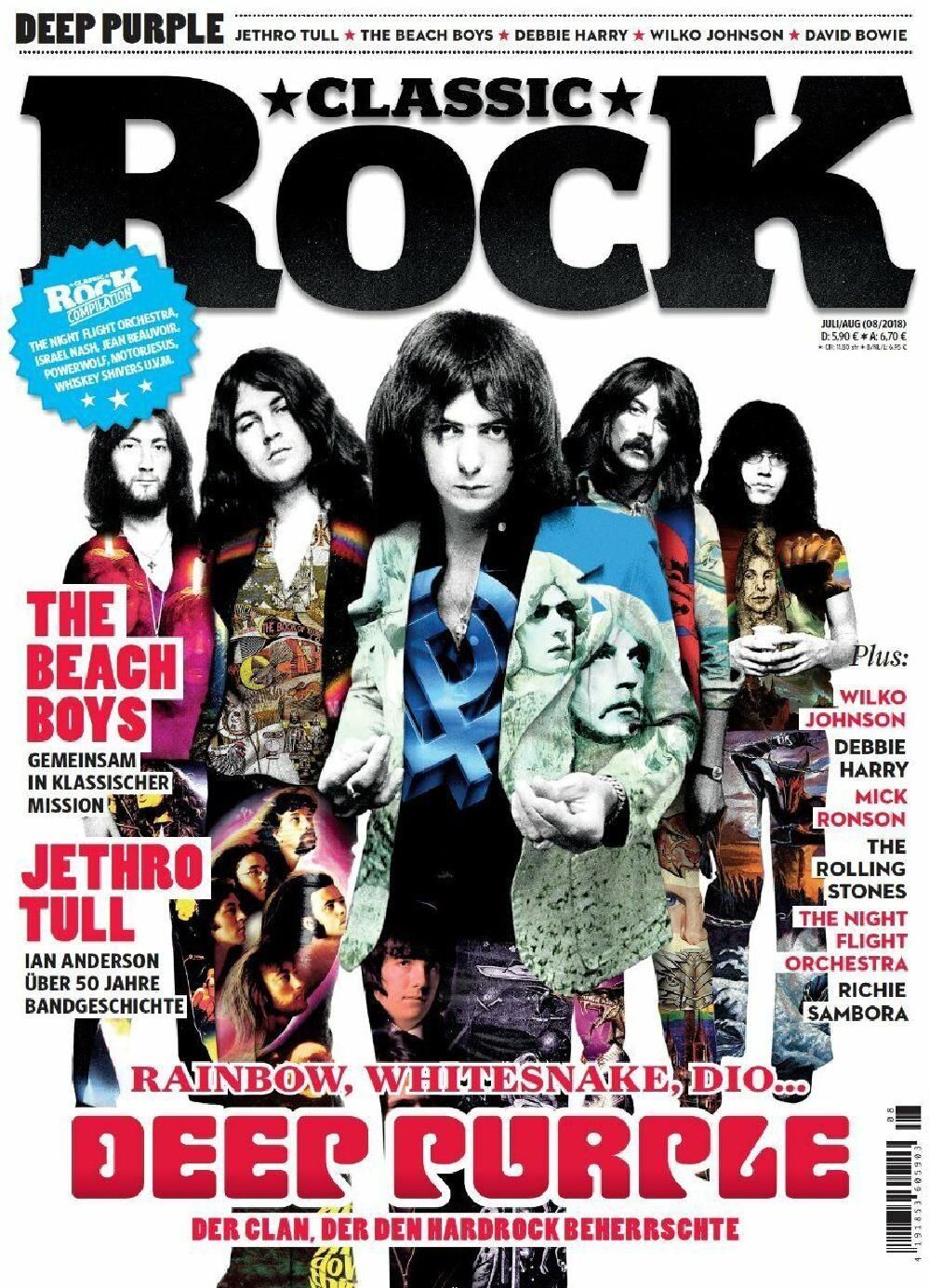 Classic Rock Magazin Deutschland 2018-08 Deep Purple The Beach Boys Jethro Tull Debbie Harry #72