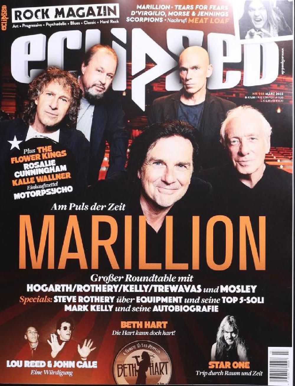 Eclipsed Magazin Deutschland 2022 #238 Marillion Lou Reed John Cale Star One