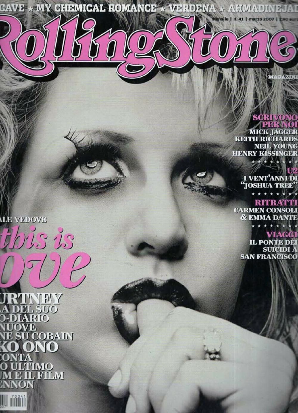 Rolling Stone Magazin Italien 2007 #41 Courtney Love Yoko Ono Nick Cave