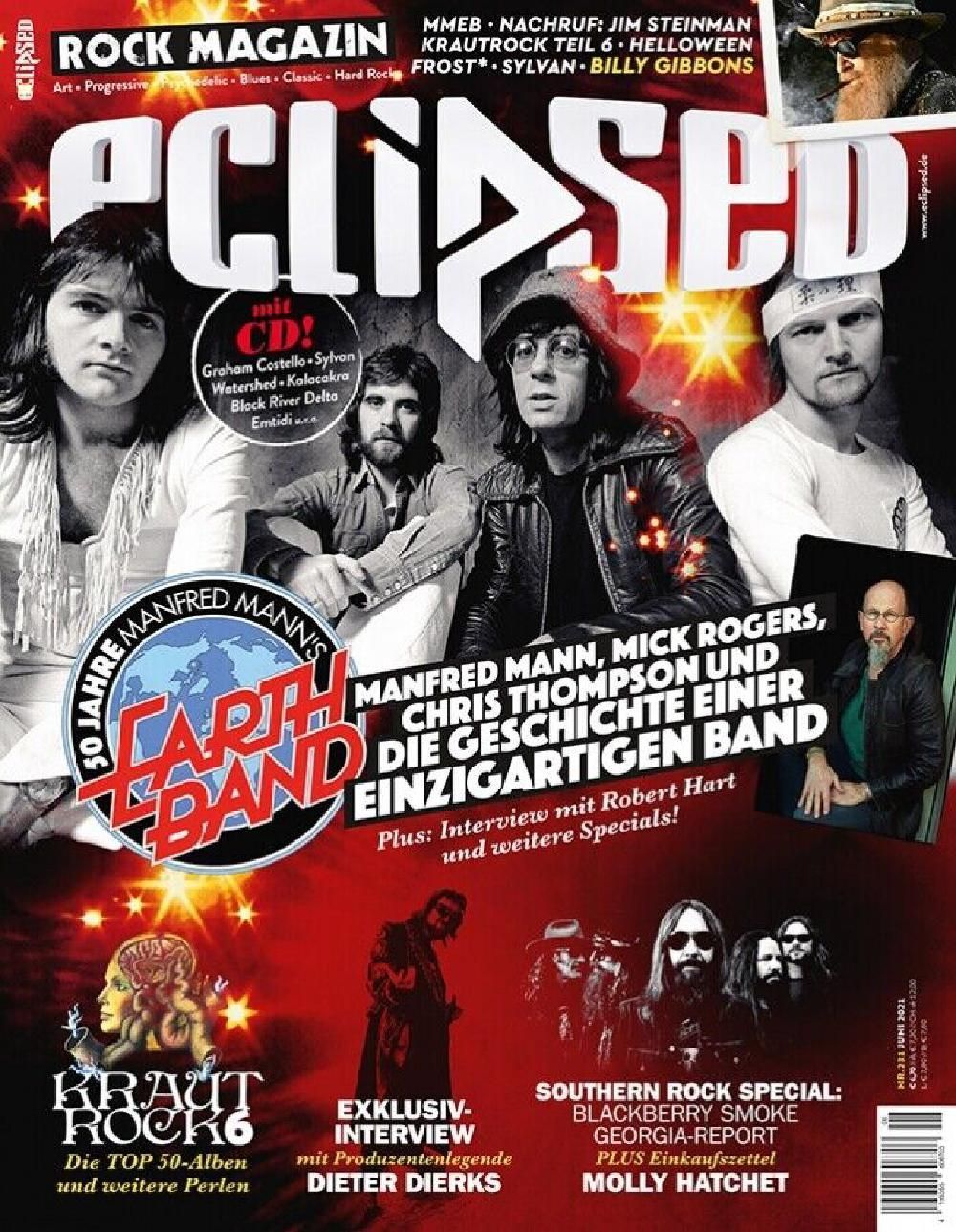 Eclipsed Magazin Deutschland 2021-06 Manfred Mann's Earth Band Billy F Gibbons