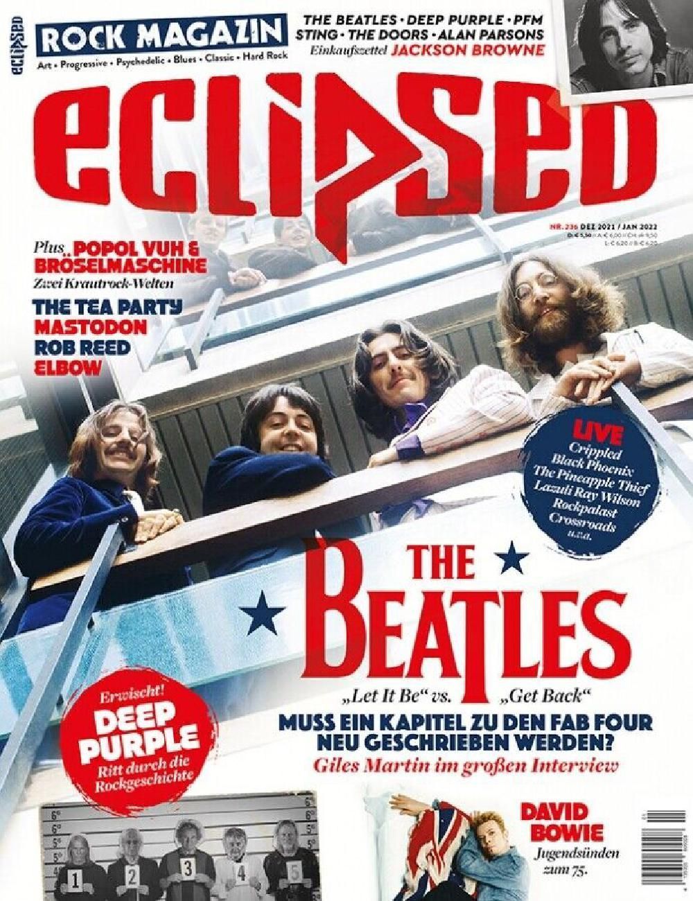 Eclipsed Magazin Deutschland 2021-12+01 The Beatles Alan Parsons David Bowie Deep Purple