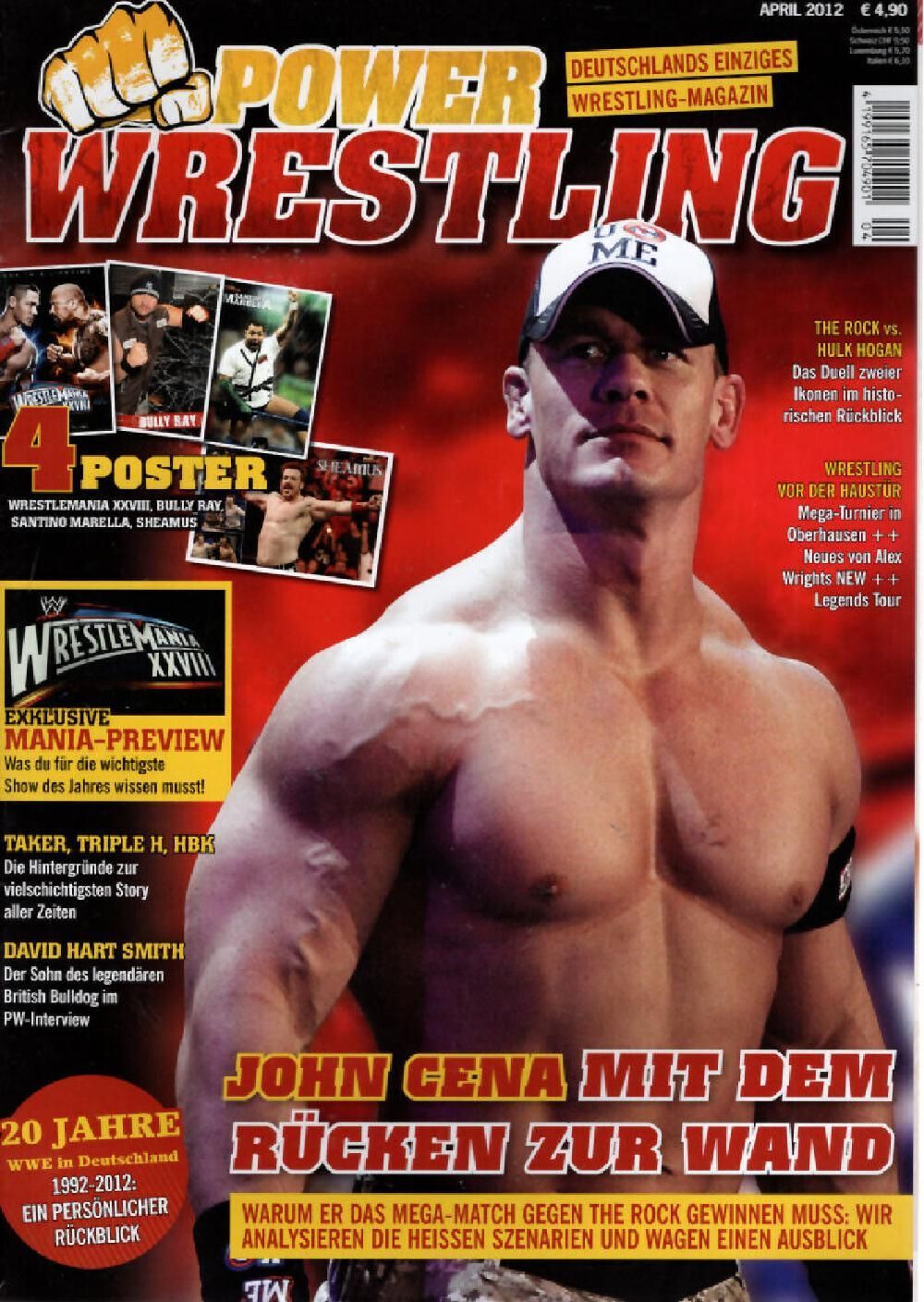 Power Wrestling Magazin Deutschland 2012-04 John Cena David Hart Smith Hulk Hogan