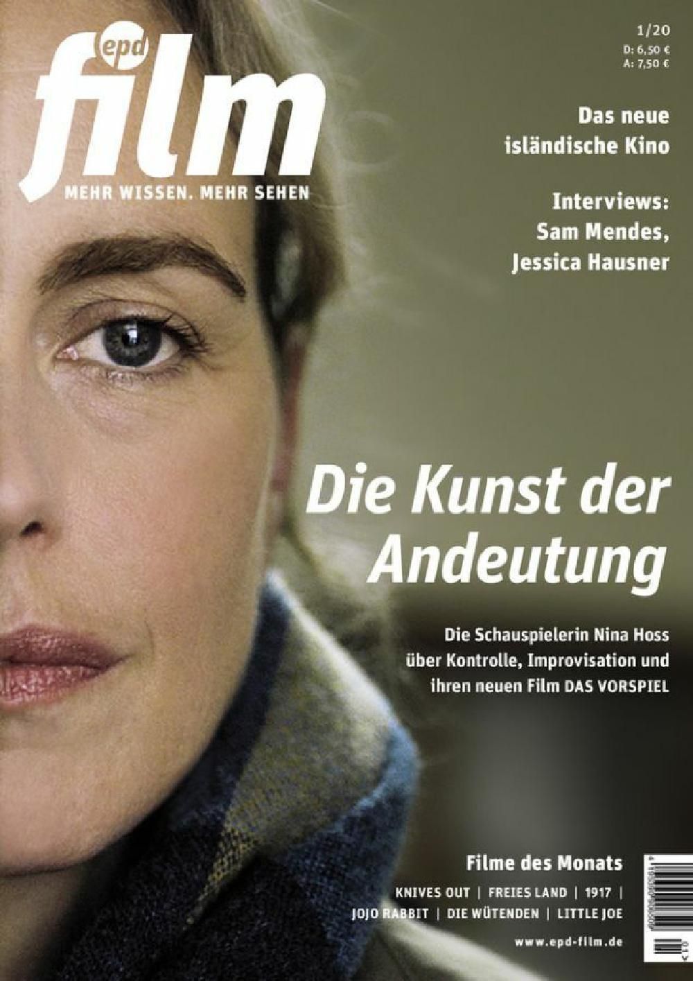 EPD Film Magazin Deutschland 2020-01 Nina Hoss Sam Mendes Jessica Hausner
