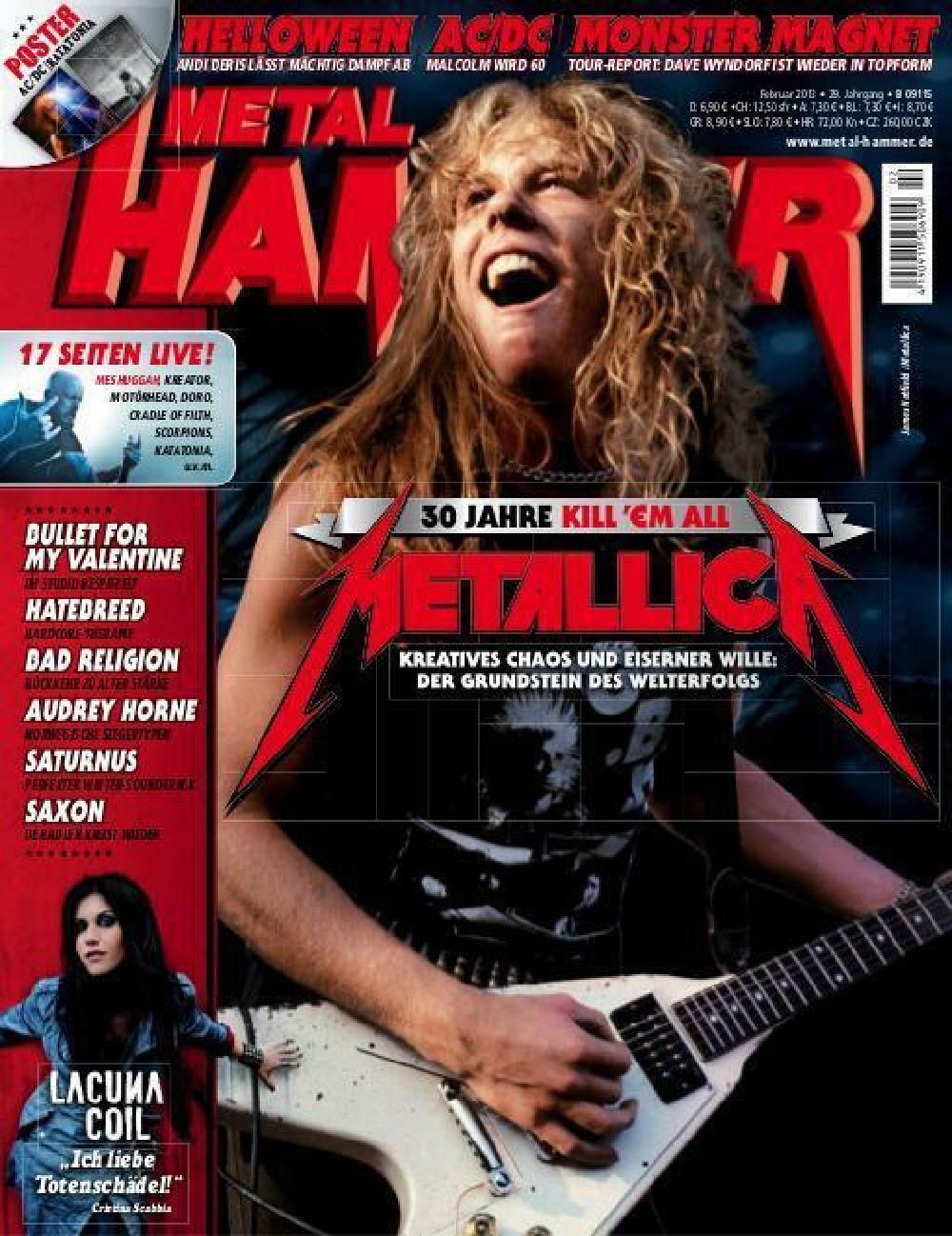Metal Hammer Magazin Deutschland 2013-02 Metallica Lacuna Coil Bullet For My Valentine