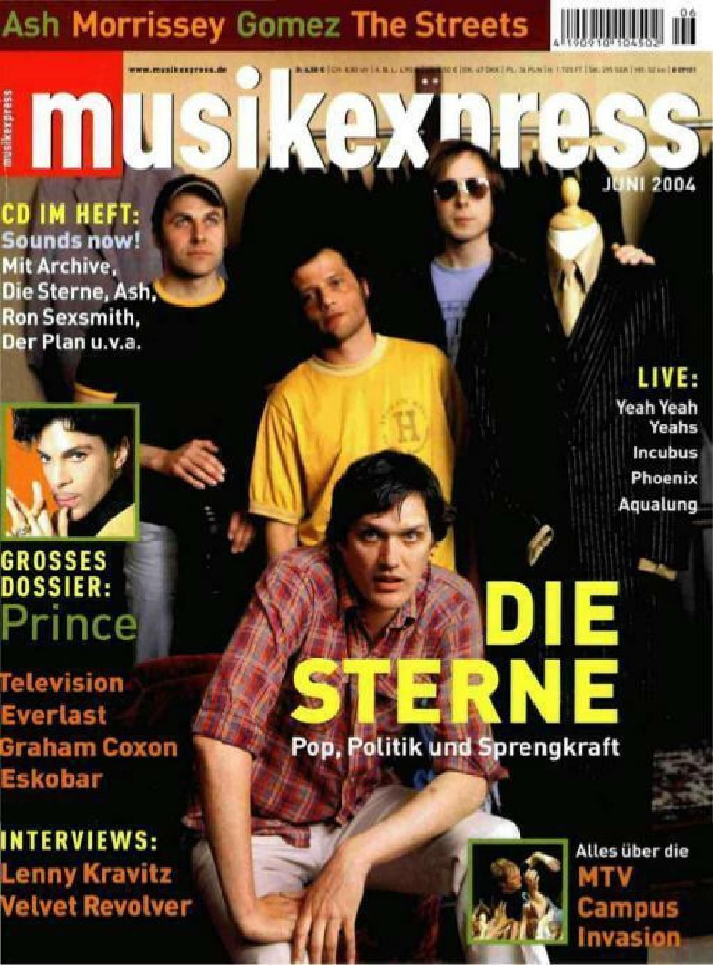 Musikexpress Magazin Deutschland 2004-06 Prince Velvet Revolver Lenny Kravitz
