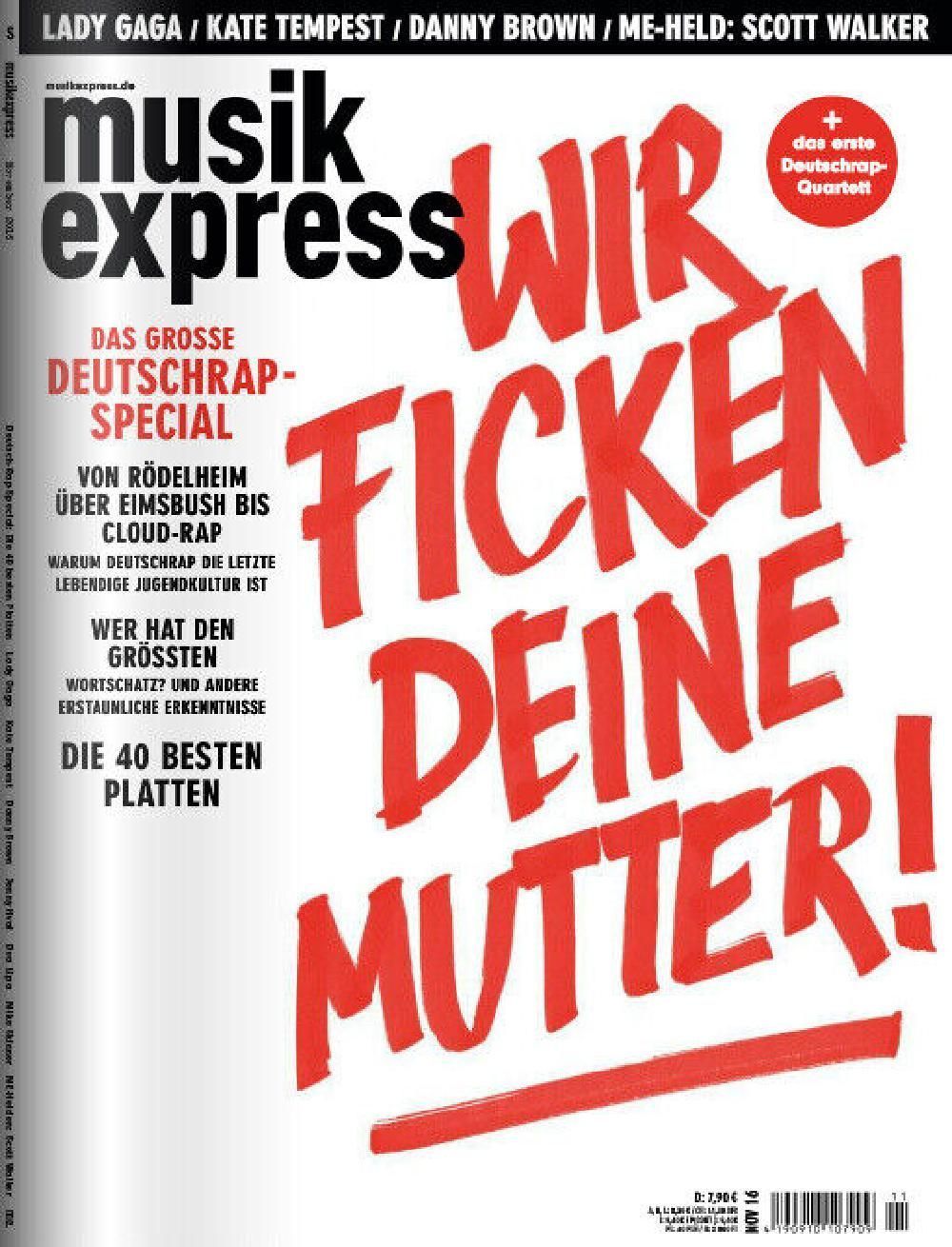 Musikexpress Magazin Deutschland 2016-11 Lady Gaga Kate Tempest
