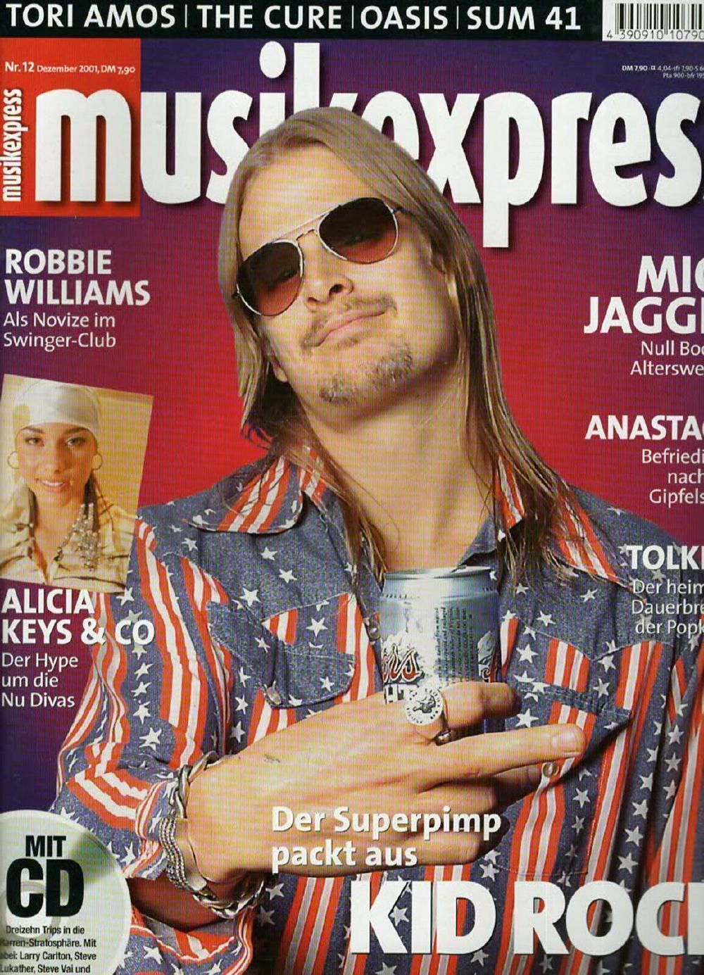 Musikexpress Magazin Deutschland 2001-12 Kid Rock Alicia Keys Mick Jagger