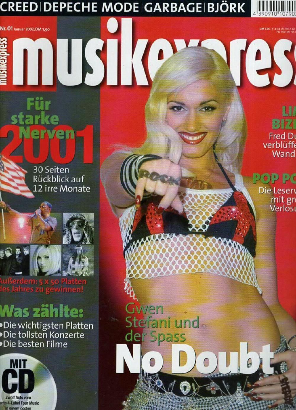 Musikexpress Magazin Deutschland 2002-01 Gwen Stefani Limp Bizkit Depeche Mode