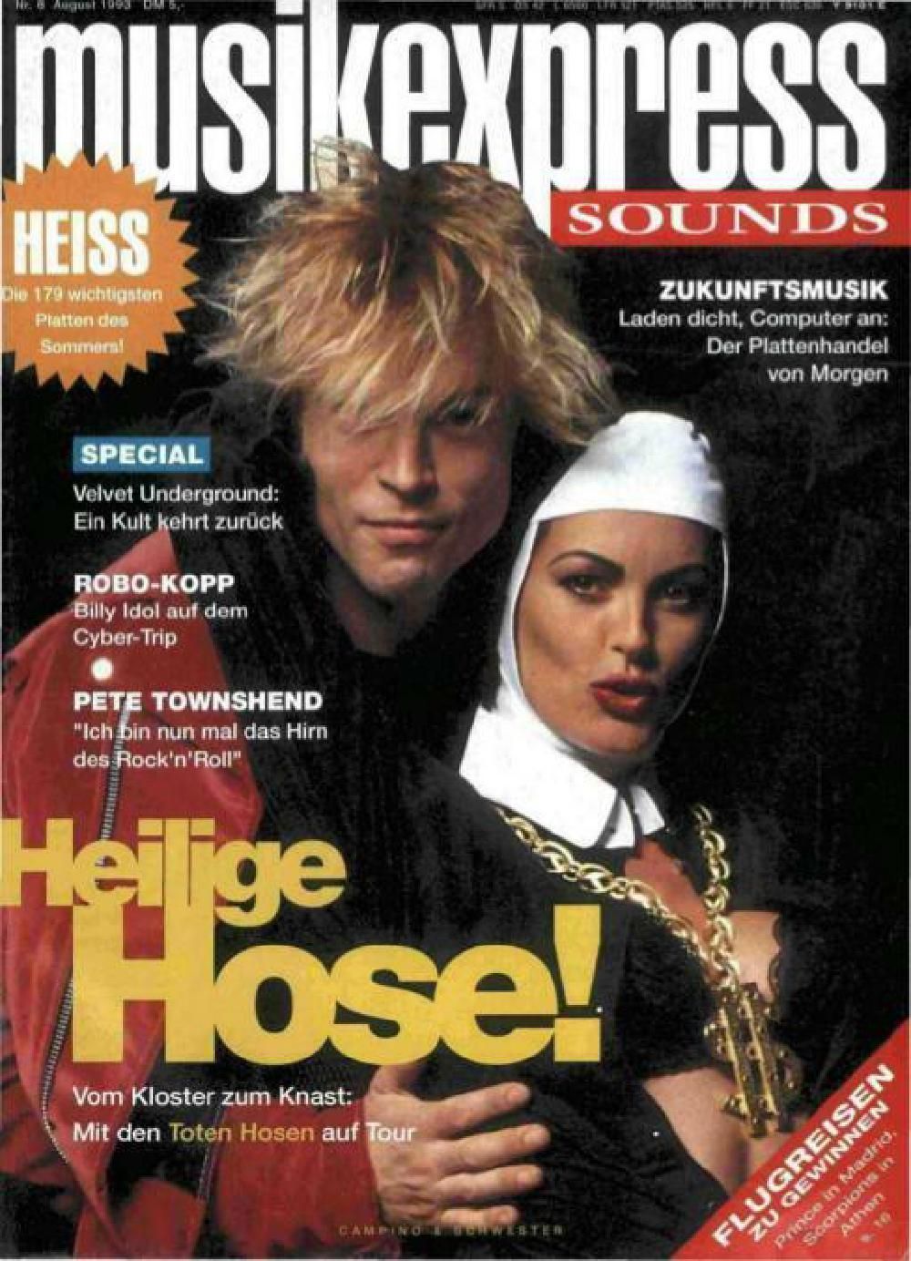 Musikexpress Magazin Deutschland 1993-08 Tote Hosen Velvet Underground