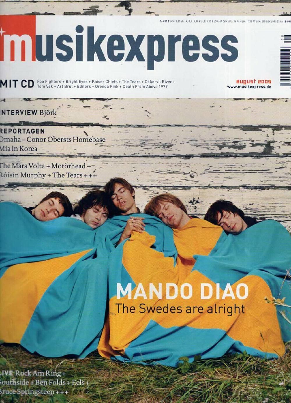 Musikexpress Magazin Deutschland 2005-08 Mando Diao