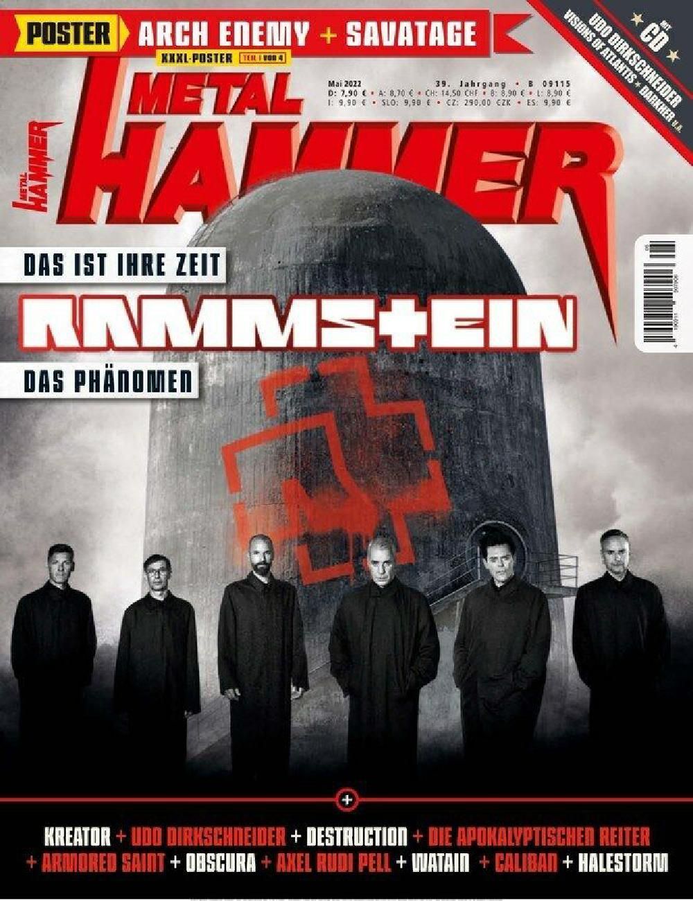 Metal Hammer Magazin Deutschland 2022-05 Rammstein Armored Saint Destruction