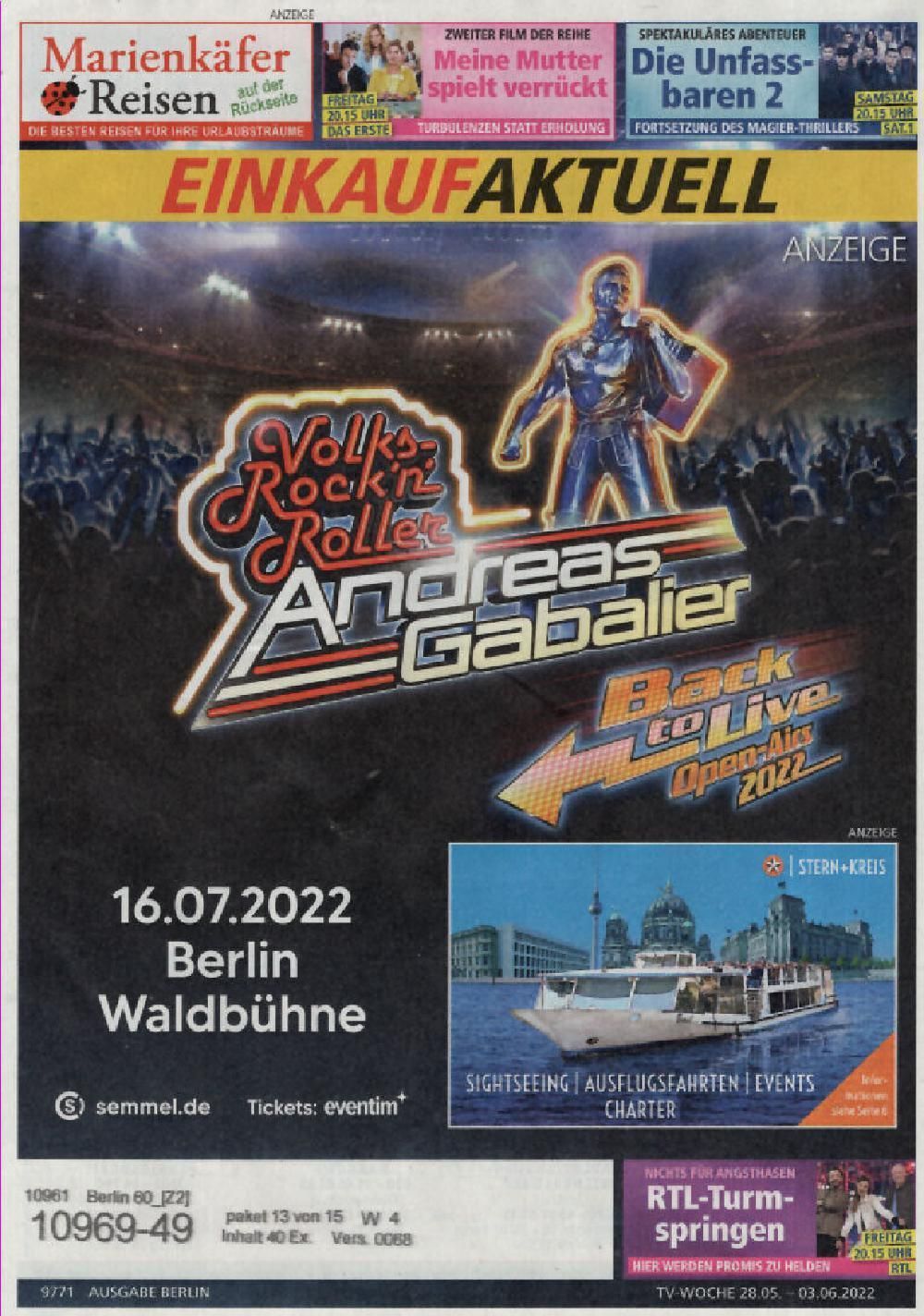 Einkauf Aktuell Magazin Deutschland 2022-21 Andreas Gabalier