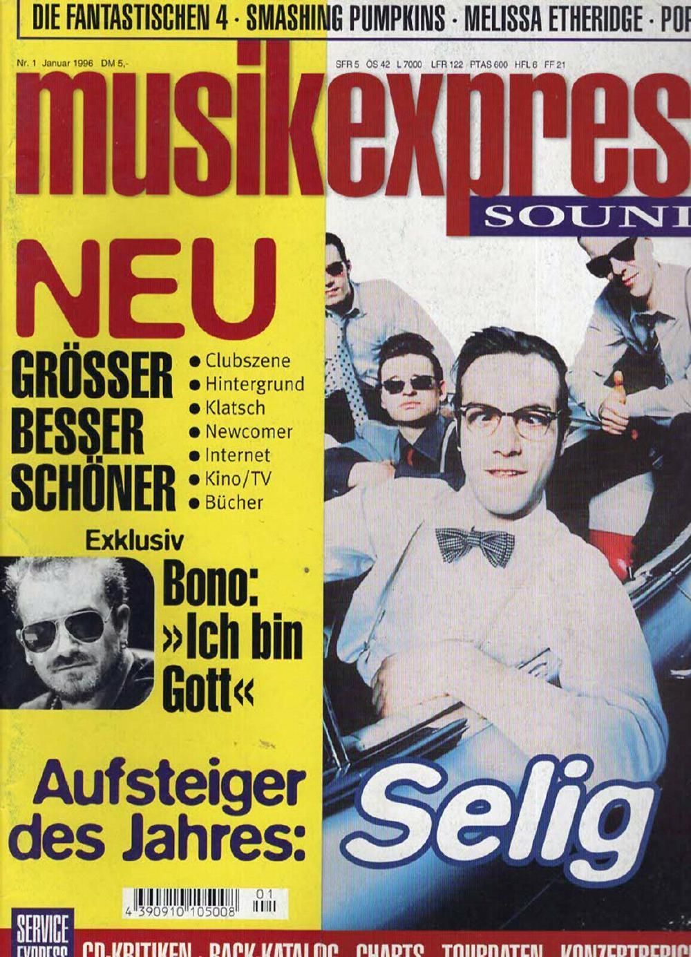 Musikexpress Magazin Deutschland 1996-01 Selig Bono Melissa Etheridge