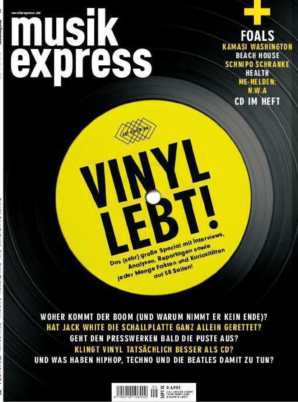 Musikexpress Magazin Deutschland 2015-09 Foals Kamasi Washington + Vinyl
