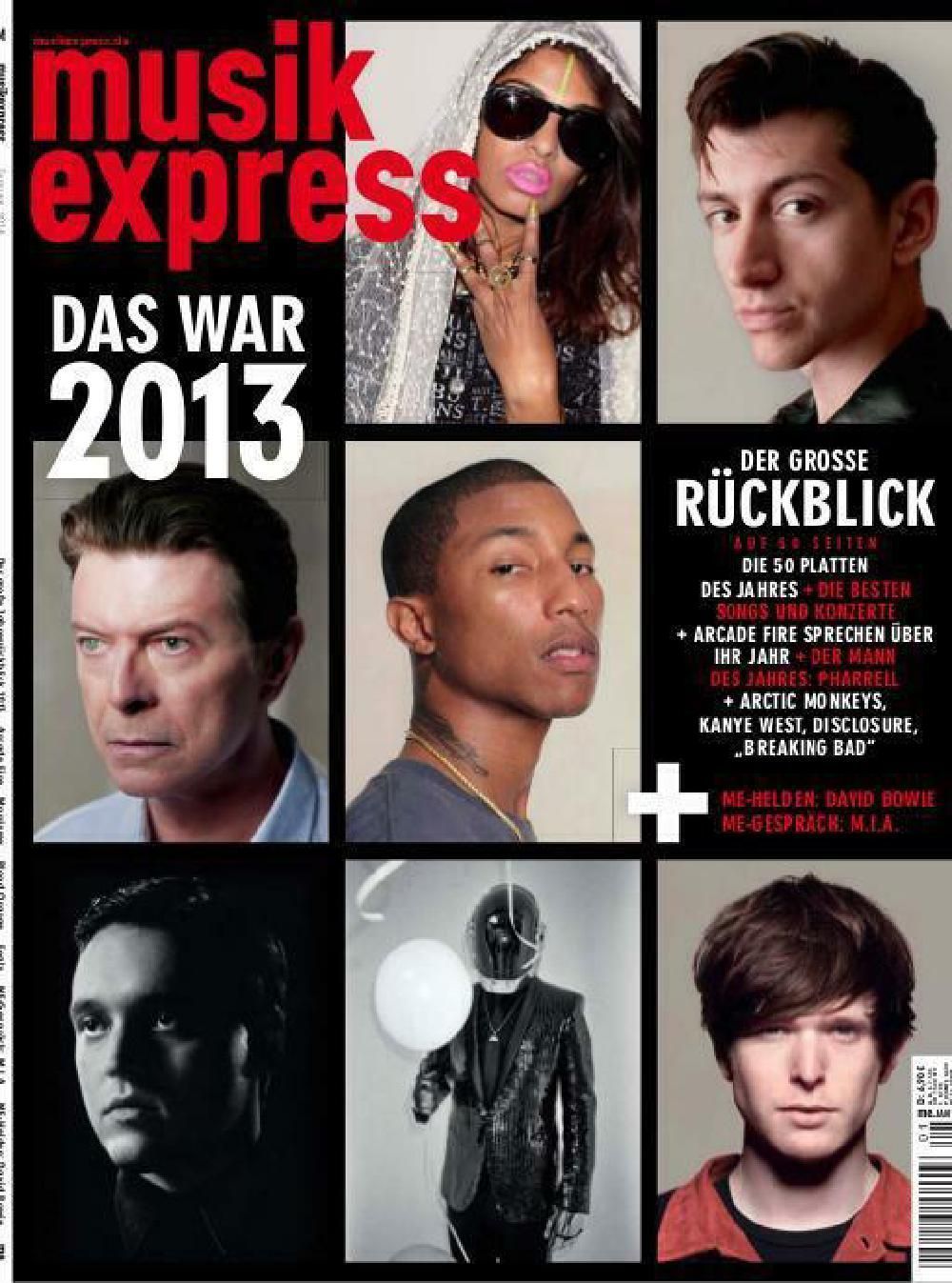 Musikexpress Magazin Deutschland 2014-01 David Bowie Kanye West Arcade Fire