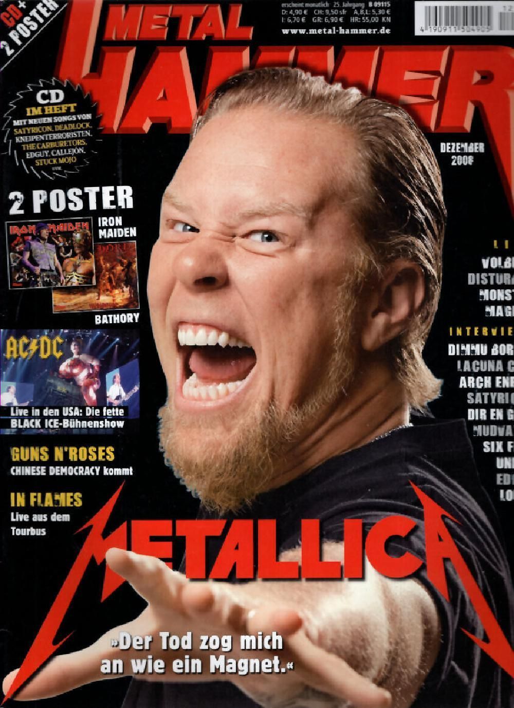 Metal Hammer Magazin Deutschland 2008-12 Metallica