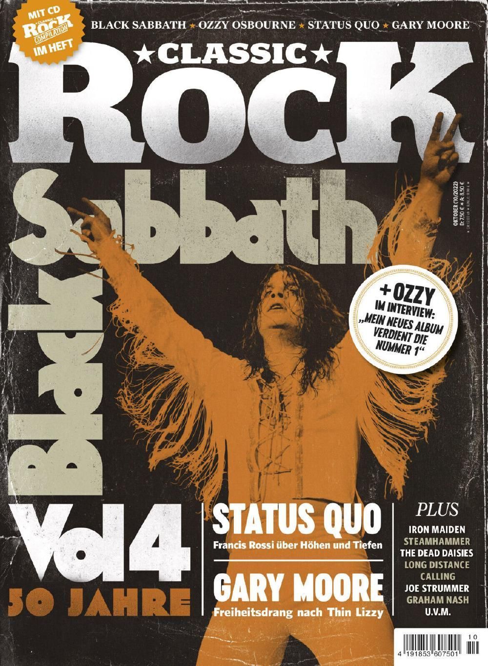 Classic Rock Magazin Deutschland 2022-10 Black Sabbath Status Quo Gary Moore #113