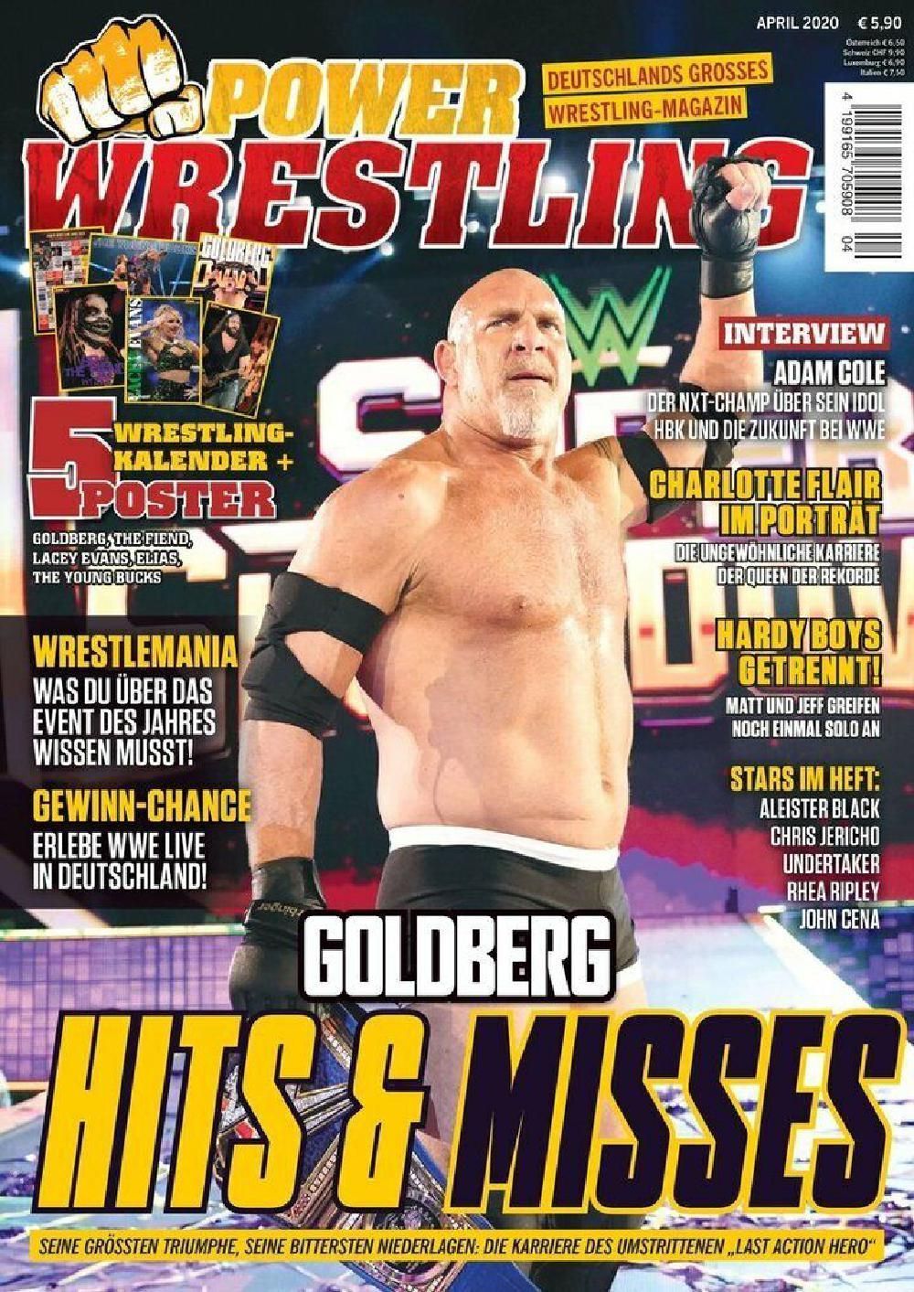 Power Wrestling Magazin Deutschland 2020-04 Goldberg Charlotte Flair